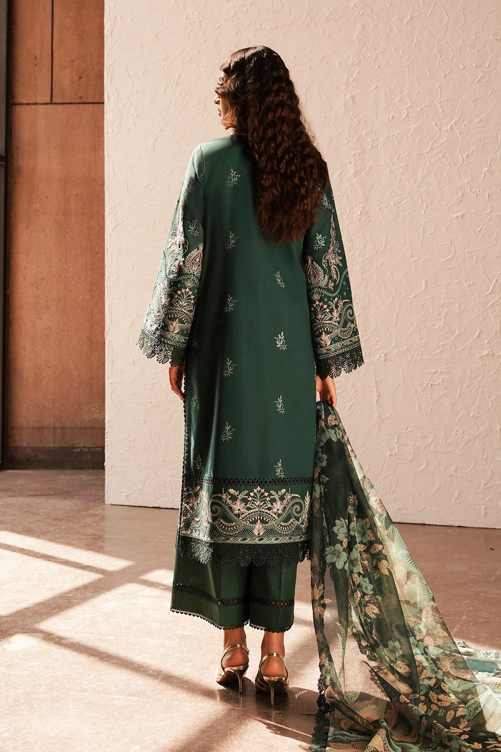 Afrozeh | Chikankari Lawn 24 | Viridian by Designer Afrozeh - House of Maryam - Pakistani Designer Ethnic Wear in {{ shop.shopifyCountryName }}