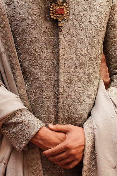 Republic By Omar Farooq | Sherwani Couture | "Ahmer" Sherwani -  Republic by Omar Farooq SHERWANI COUTURE - Original Designer Dress - House of Maryam