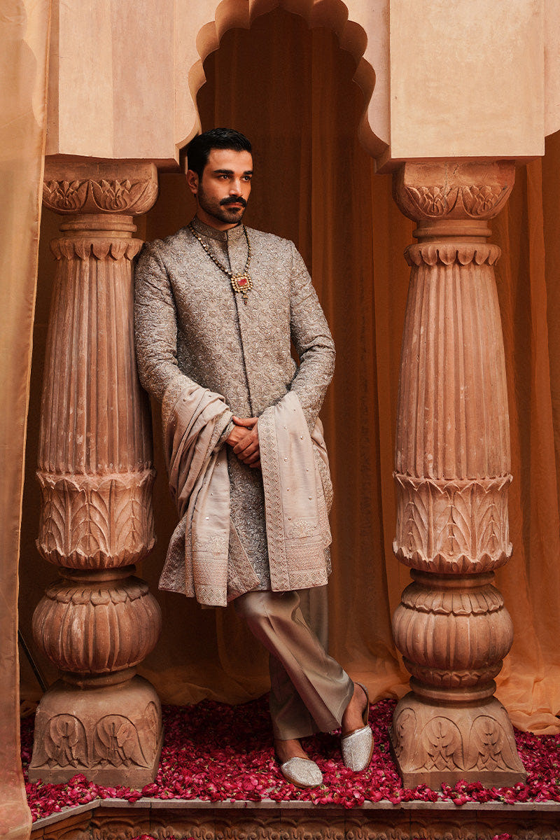 Republic By Omar Farooq | Sherwani Couture | "Ahmer" Sherwani -  Republic by Omar Farooq SHERWANI COUTURE - Original Designer Dress - House of Maryam