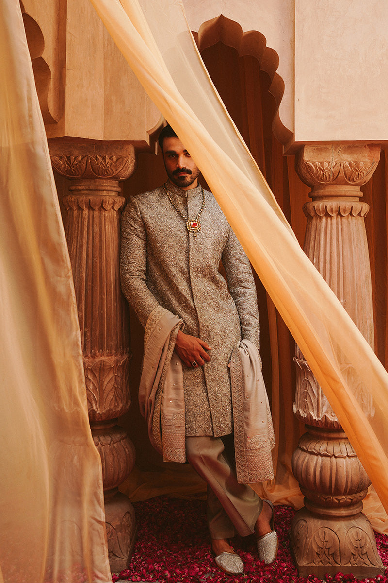 Republic By Omar Farooq | Sherwani Couture | "Ahmer" Sherwani -  Republic by Omar Farooq SHERWANI COUTURE - Original Designer Dress - House of Maryam