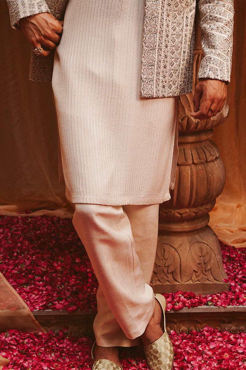 Republic By Omar Farooq | Luxury Rtw | "Rahat" Kurta Pajama -  Republic by Omar Farooq Luxury RTW - Original Designer Dress - House of Maryam