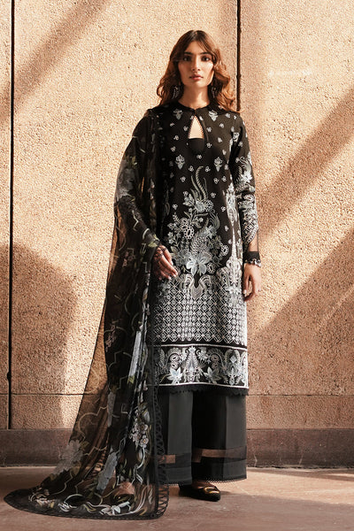 Afrozeh | Chikankari Lawn 24 | Caviar -  Afrozeh Luxury - Original Designer Dress - House of Maryam