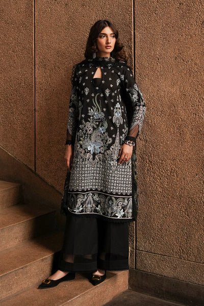 Afrozeh | Chikankari Lawn 24 | Caviar -  Afrozeh Luxury - Original Designer Dress - House of Maryam