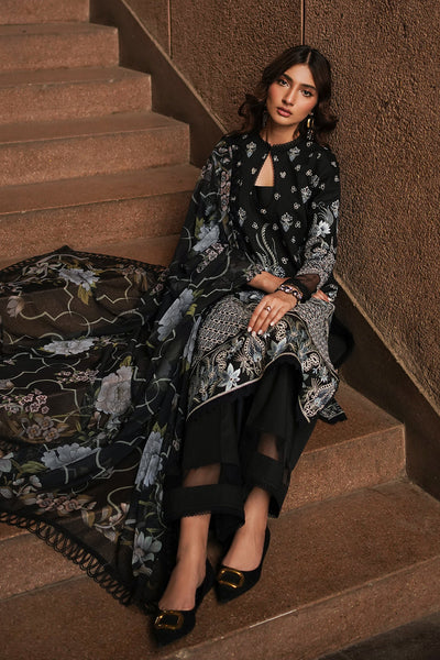 Afrozeh | Chikankari Lawn 24 | Caviar -  Afrozeh Luxury - Original Designer Dress - House of Maryam