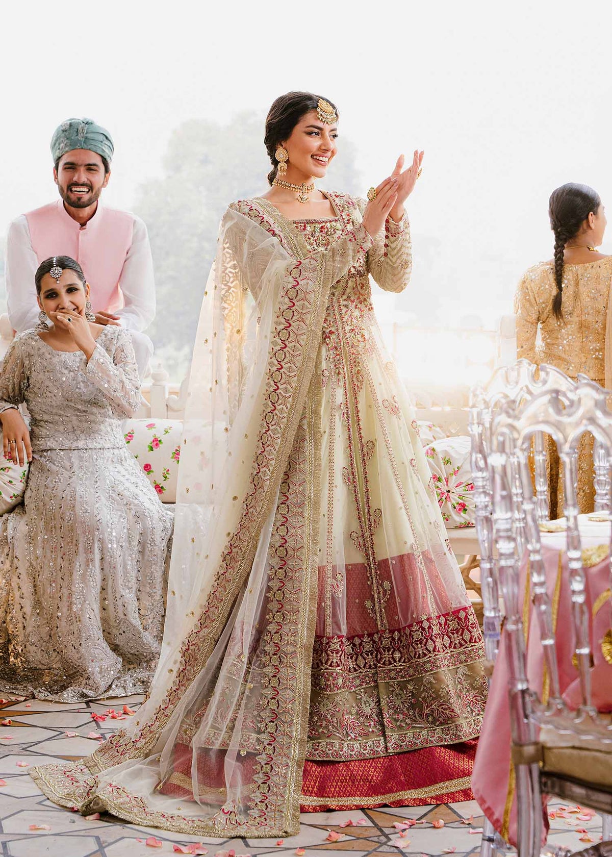 Akbar Aslam Kaneel net formal frock