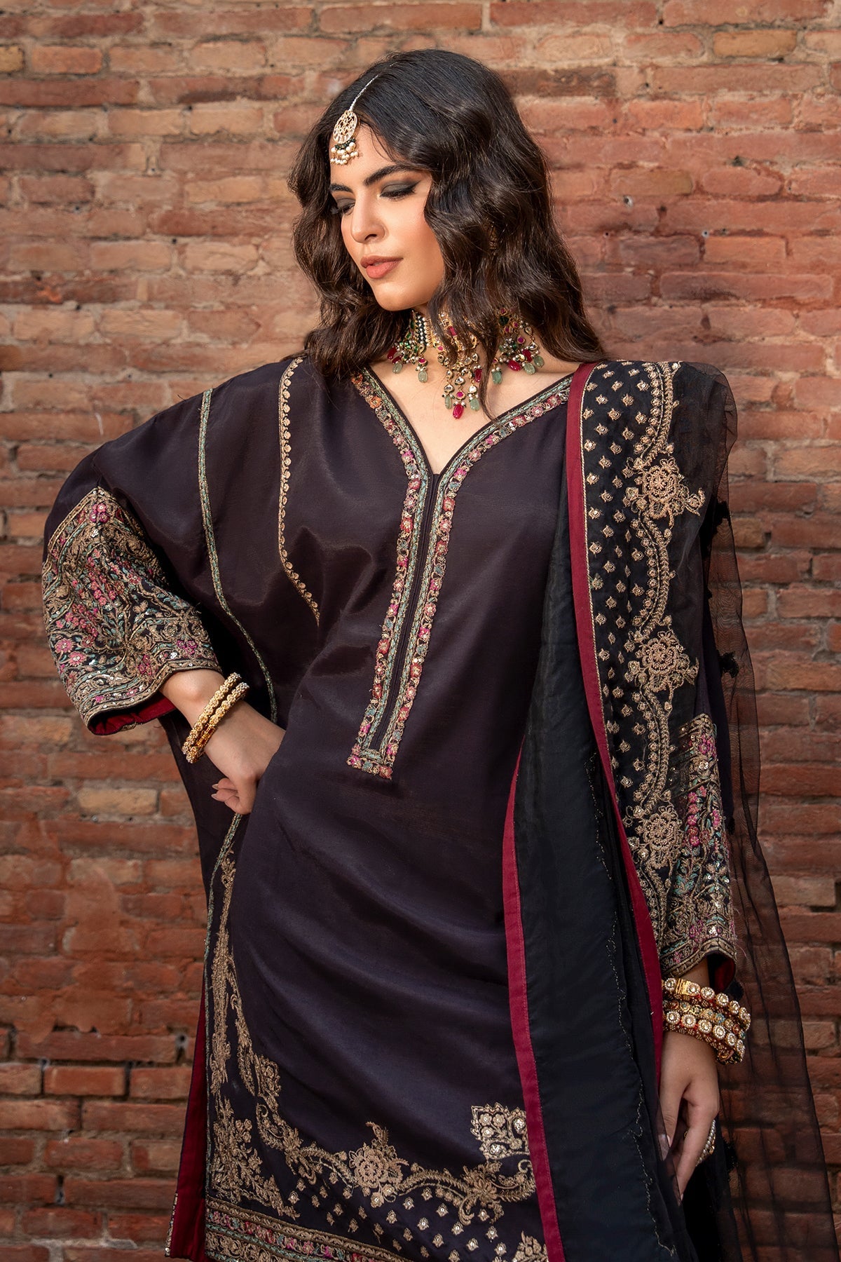 Charizma | Festive Pret | 3-PC Embroidered Raw Silk CMA-6-383, image 4