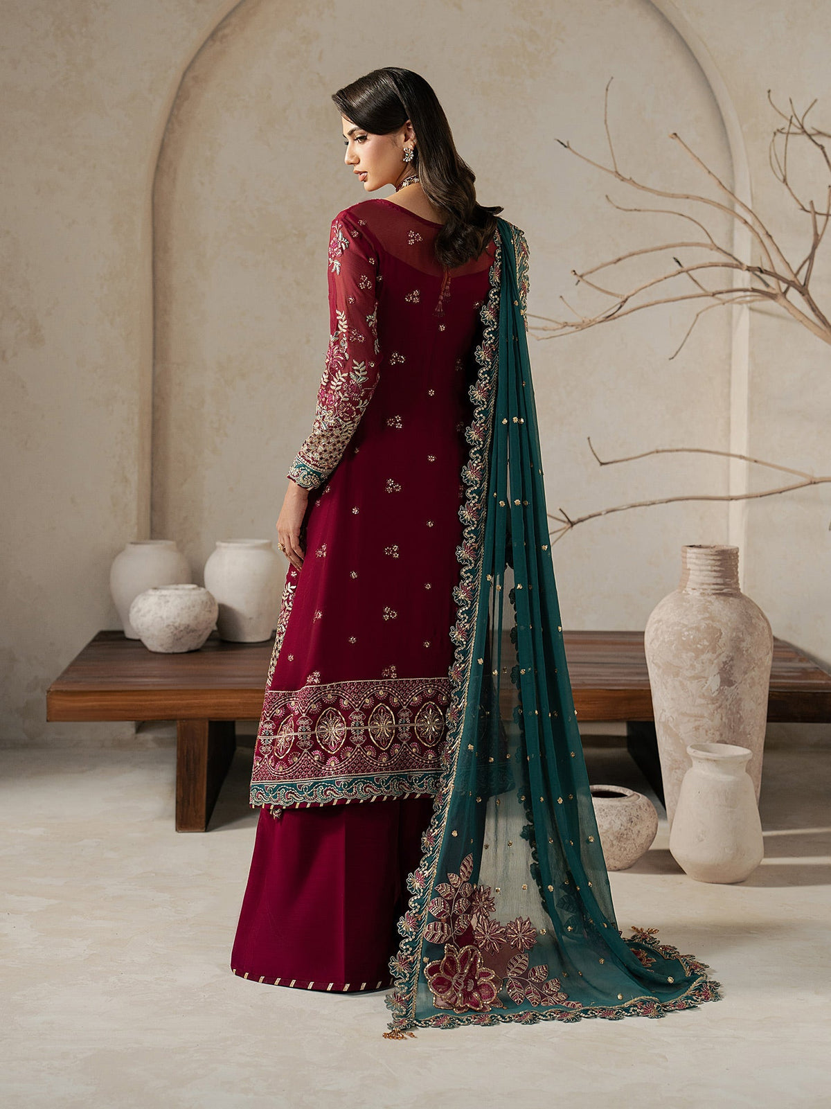 Gulaal | Inaaya Embroidered Chiffon 26 |Jinaan, image 2