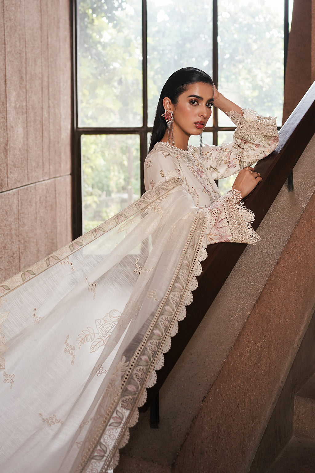 Afrozeh | Chikankari Lawn 24 | Gypsum -  Afrozeh Luxury - Original Designer Dress - House of Maryam