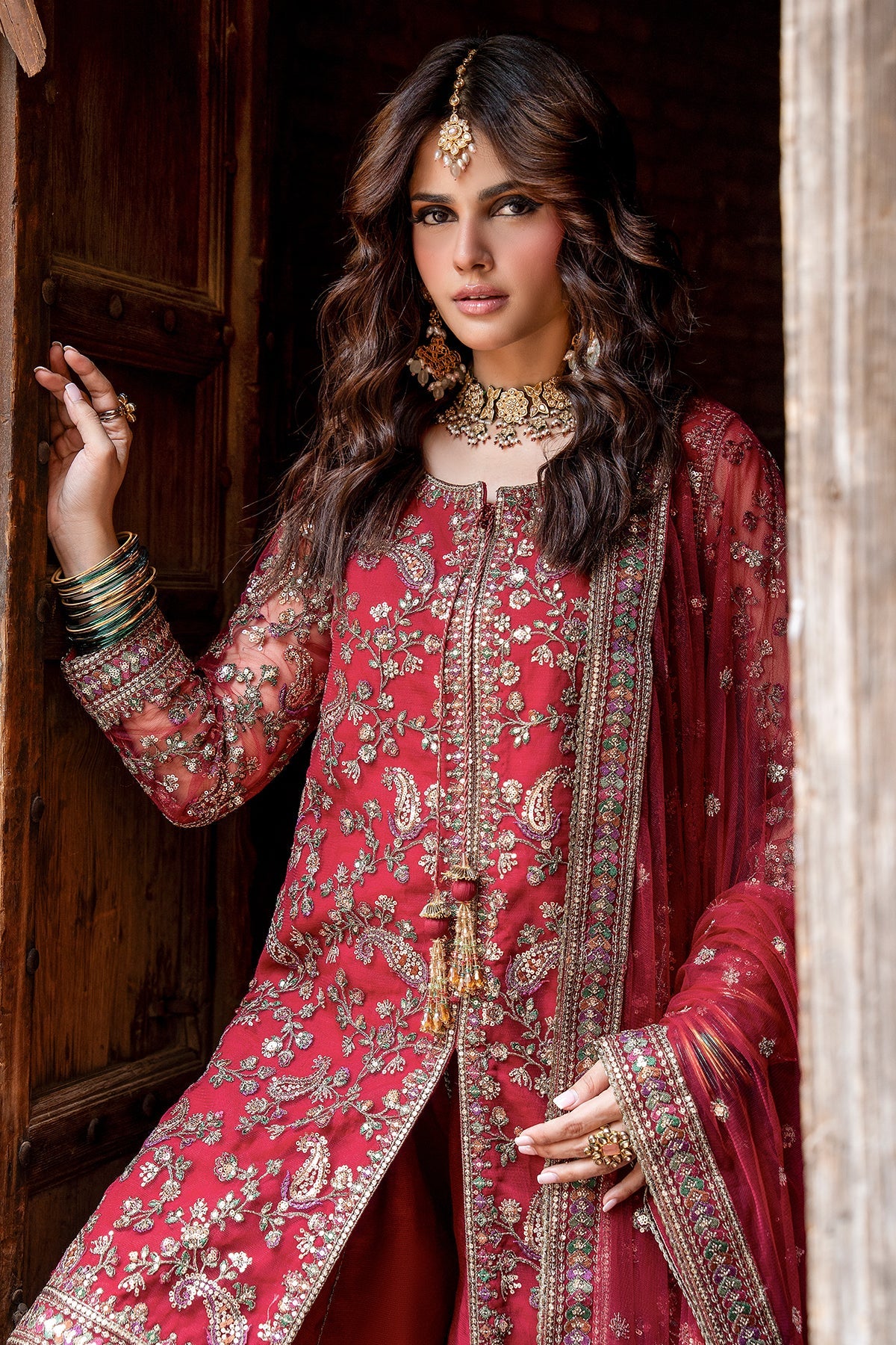Charizma | Festive Pret | 3-PC Embroidered Raw Silk CMA-6-438, image 3