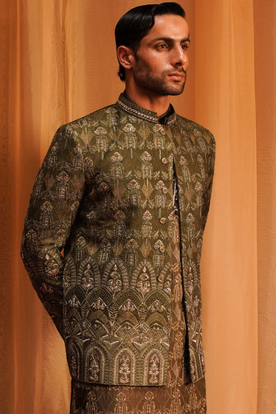 Republic By Omar Farooq | Bandhgala Suit | "Rayan" Bandhgala Jacket -  Republic by Omar Farooq Bandhgala Suit - Original Designer Dress - House of Maryam