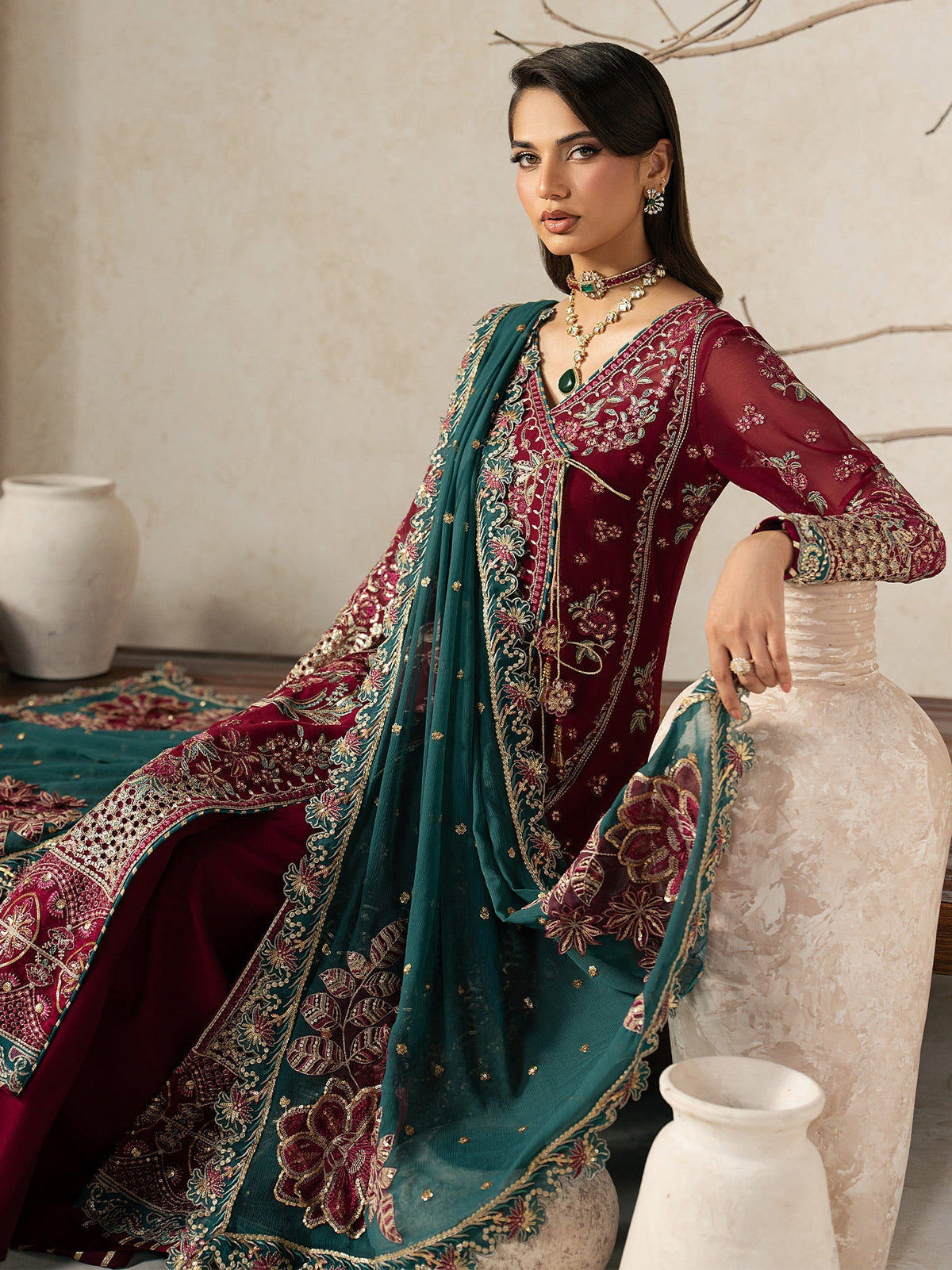 Gulaal | Inaaya Embroidered Chiffon 26 |Jinaan, image 8