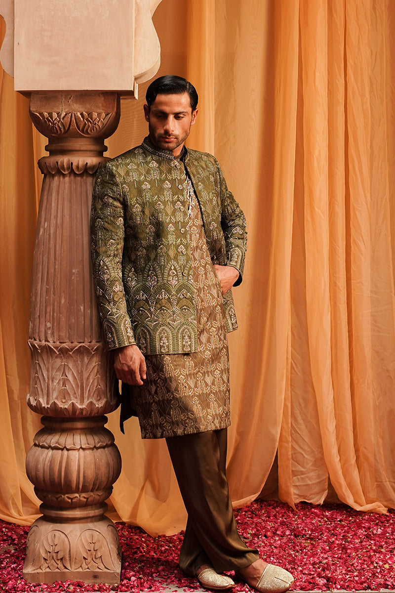 Republic By Omar Farooq | Luxury Rtw | "Rayan" Kurta Pajama -  Republic by Omar Farooq Luxury RTW - Original Designer Dress - House of Maryam