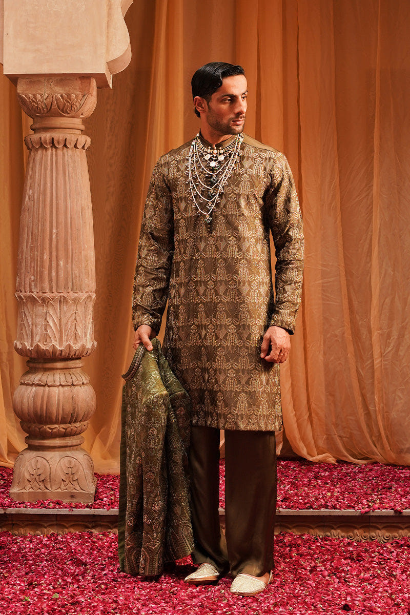 Republic By Omar Farooq | Luxury Rtw | "Rayan" Kurta Pajama -  Republic by Omar Farooq Luxury RTW - Original Designer Dress - House of Maryam
