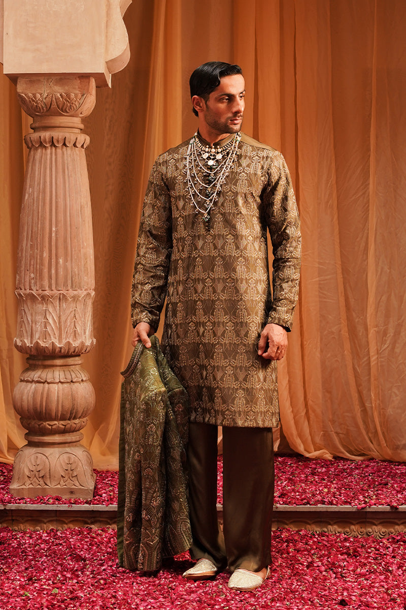 Republic By Omar Farooq | Luxury Rtw | "Rayan" Kurta Pajama -  Republic by Omar Farooq Luxury RTW - Original Designer Dress - House of Maryam
