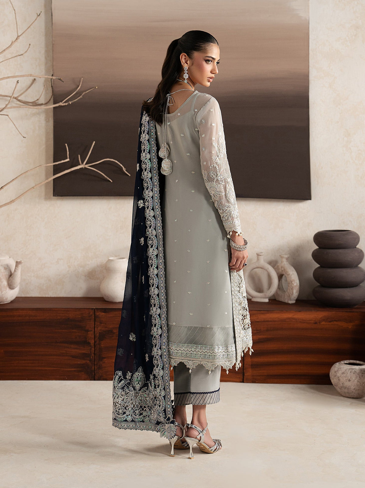 Gulaal | Inaaya Embroidered Chiffon 26 | Gianna, image 2