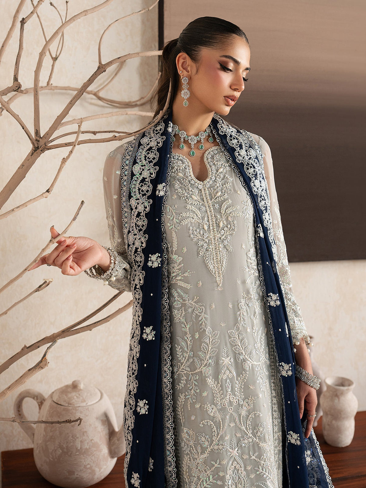 Gulaal | Inaaya Embroidered Chiffon 26 | Gianna, image 6