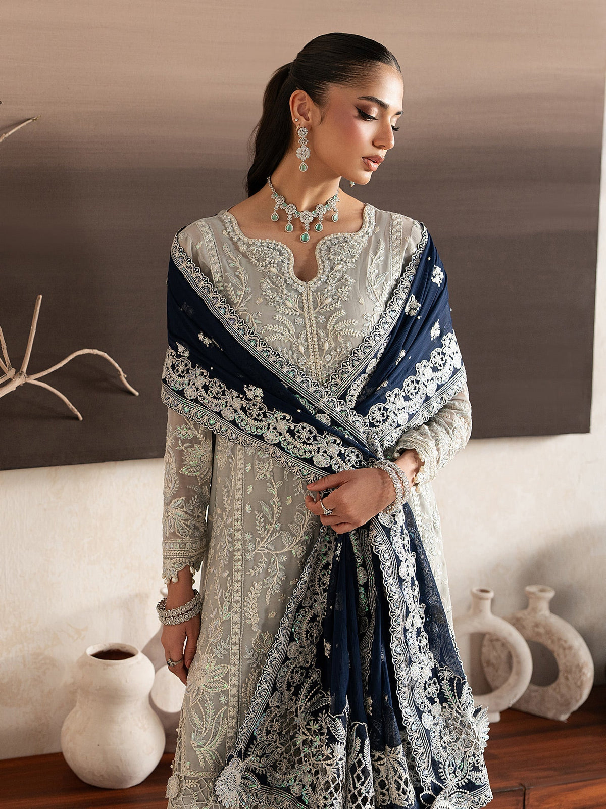 Gulaal | Inaaya Embroidered Chiffon 26 | Gianna, image 7