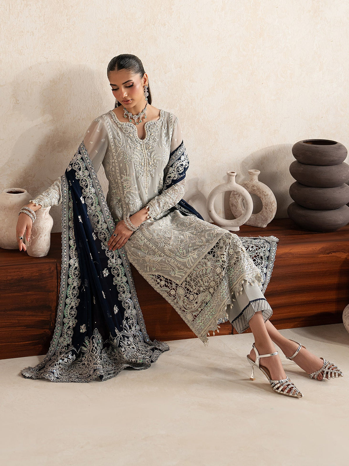 Gulaal | Inaaya Embroidered Chiffon 26 | Gianna, image 10