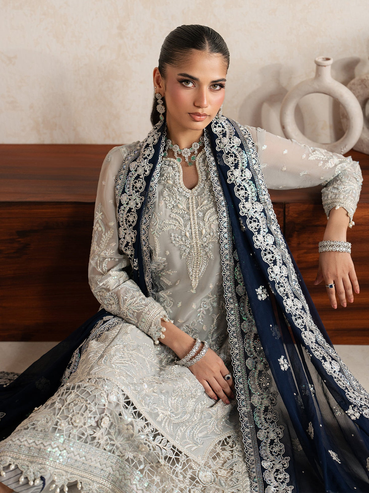 Gulaal | Inaaya Embroidered Chiffon 26 | Gianna, image 8