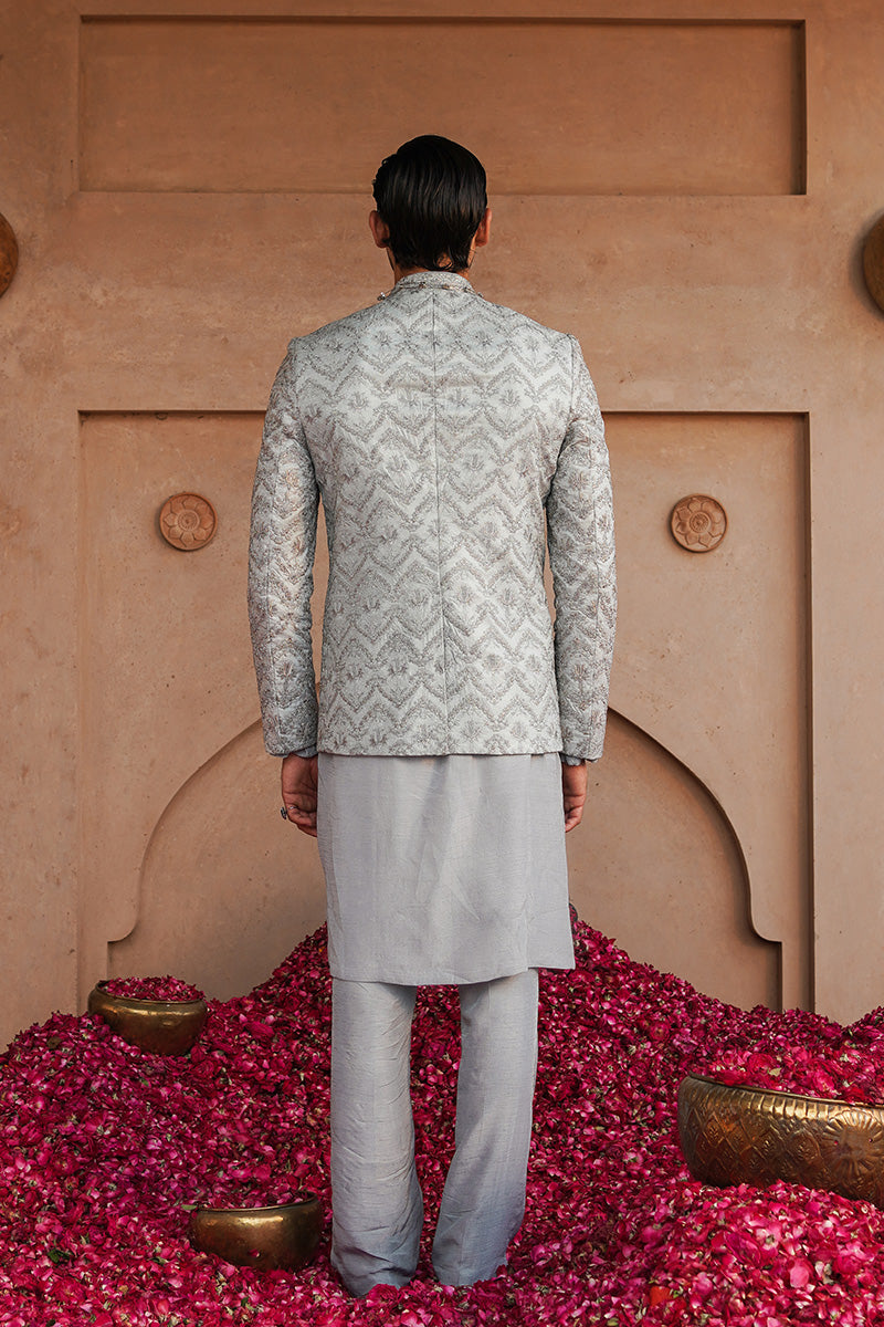 Republic By Omar Farooq | Bandhgala Suit | "Mohsin" Bandhgala Jacket -  Republic by Omar Farooq Bandhgala Suit - Original Designer Dress - House of Maryam