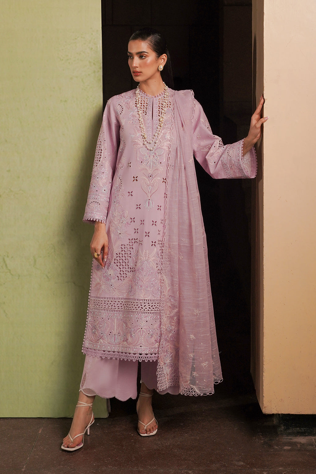 Afrozeh | Chikankari Lawn 24 | Thistle -  Afrozeh Luxury - Original Designer Dress - House of Maryam