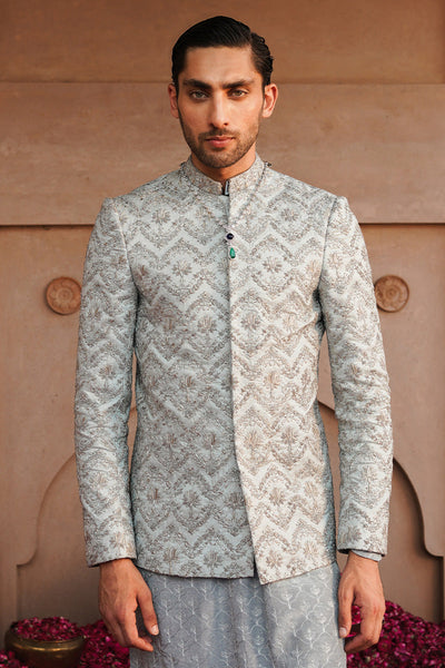 Republic By Omar Farooq | Bandhgala Suit | "Mohsin" Bandhgala Jacket -  Republic by Omar Farooq Bandhgala Suit - Original Designer Dress - House of Maryam
