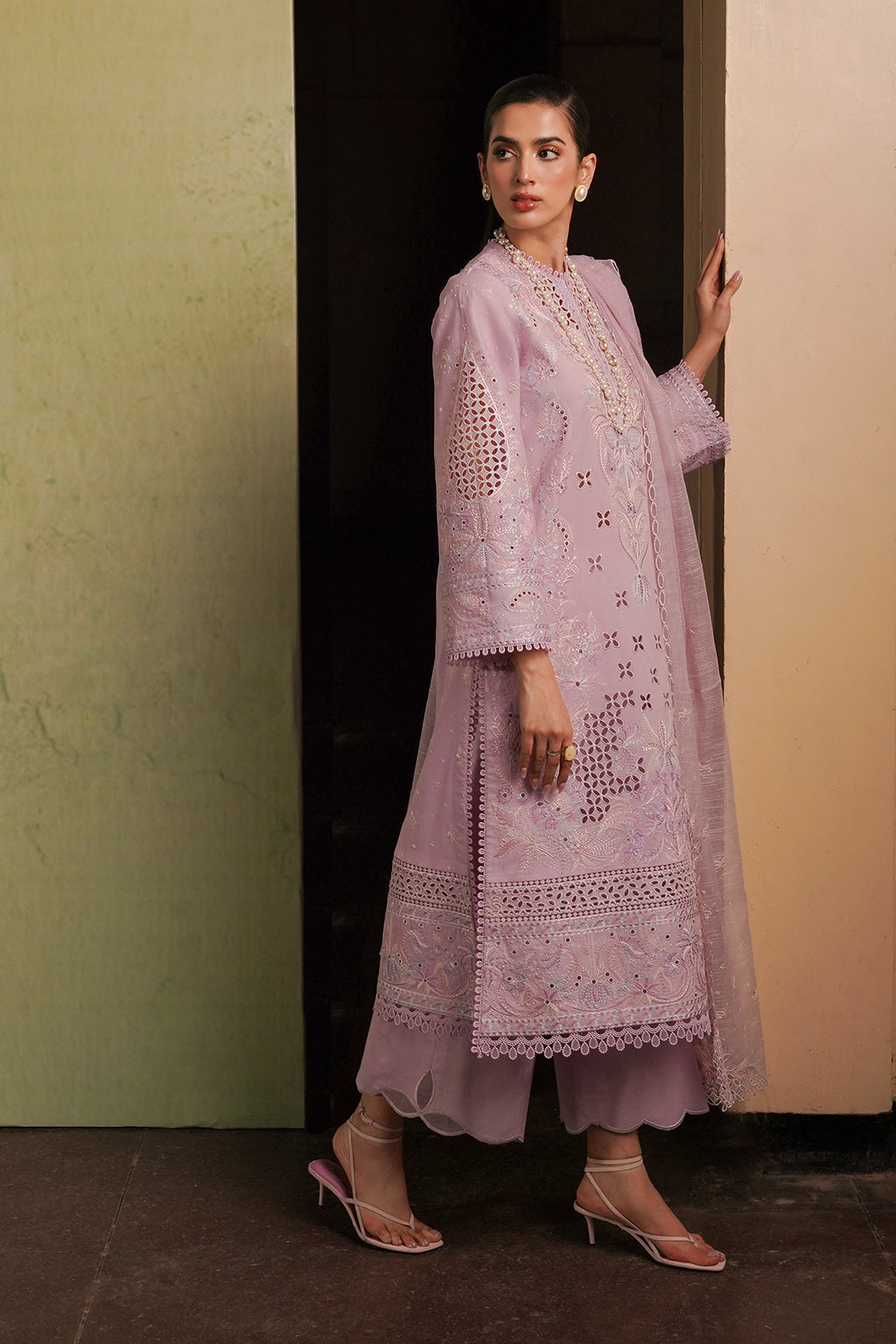 Afrozeh | Chikankari Lawn 24 | Thistle -  Afrozeh Luxury - Original Designer Dress - House of Maryam
