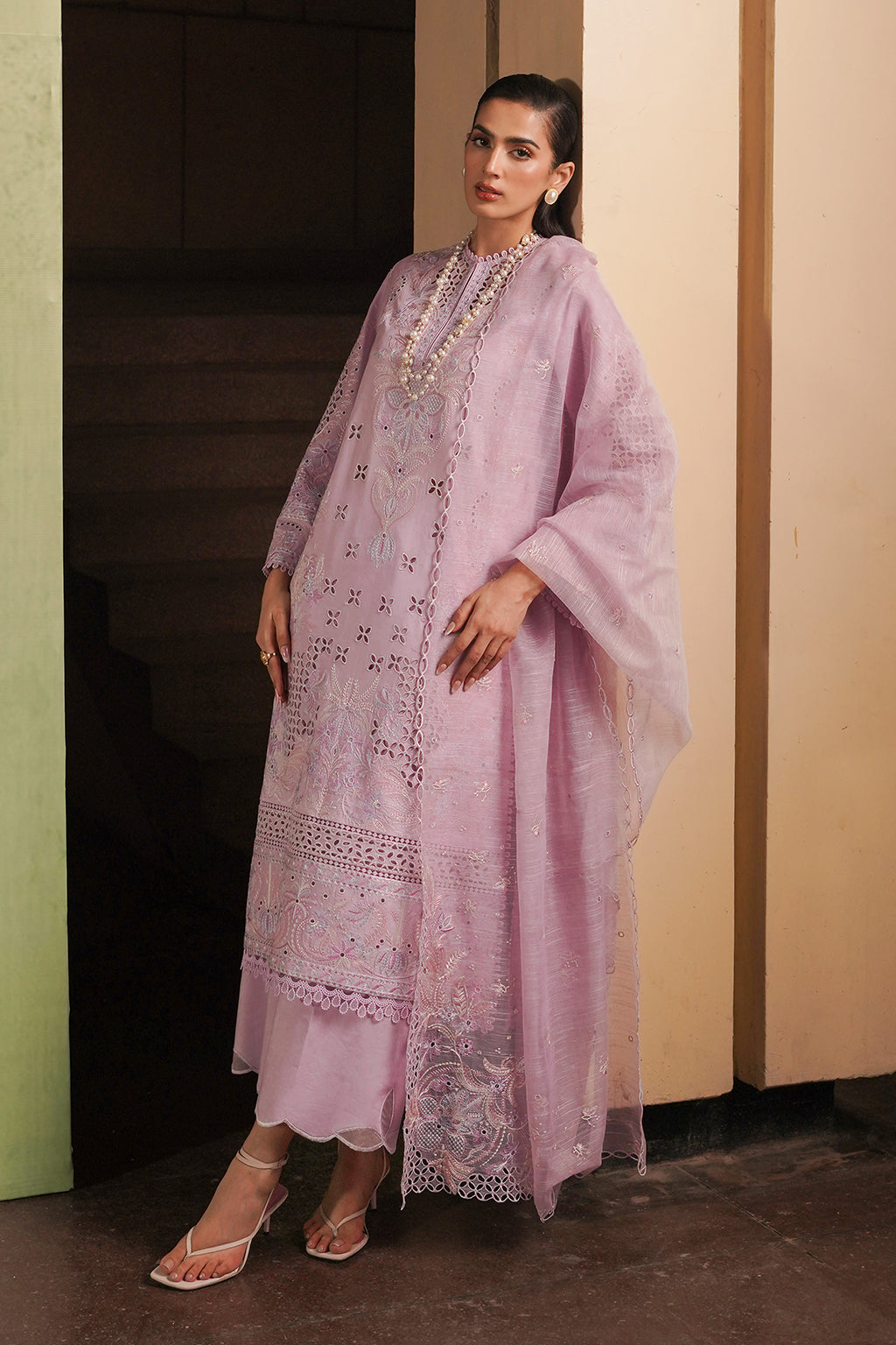 Afrozeh | Chikankari Lawn 24 | Thistle -  Afrozeh Luxury - Original Designer Dress - House of Maryam