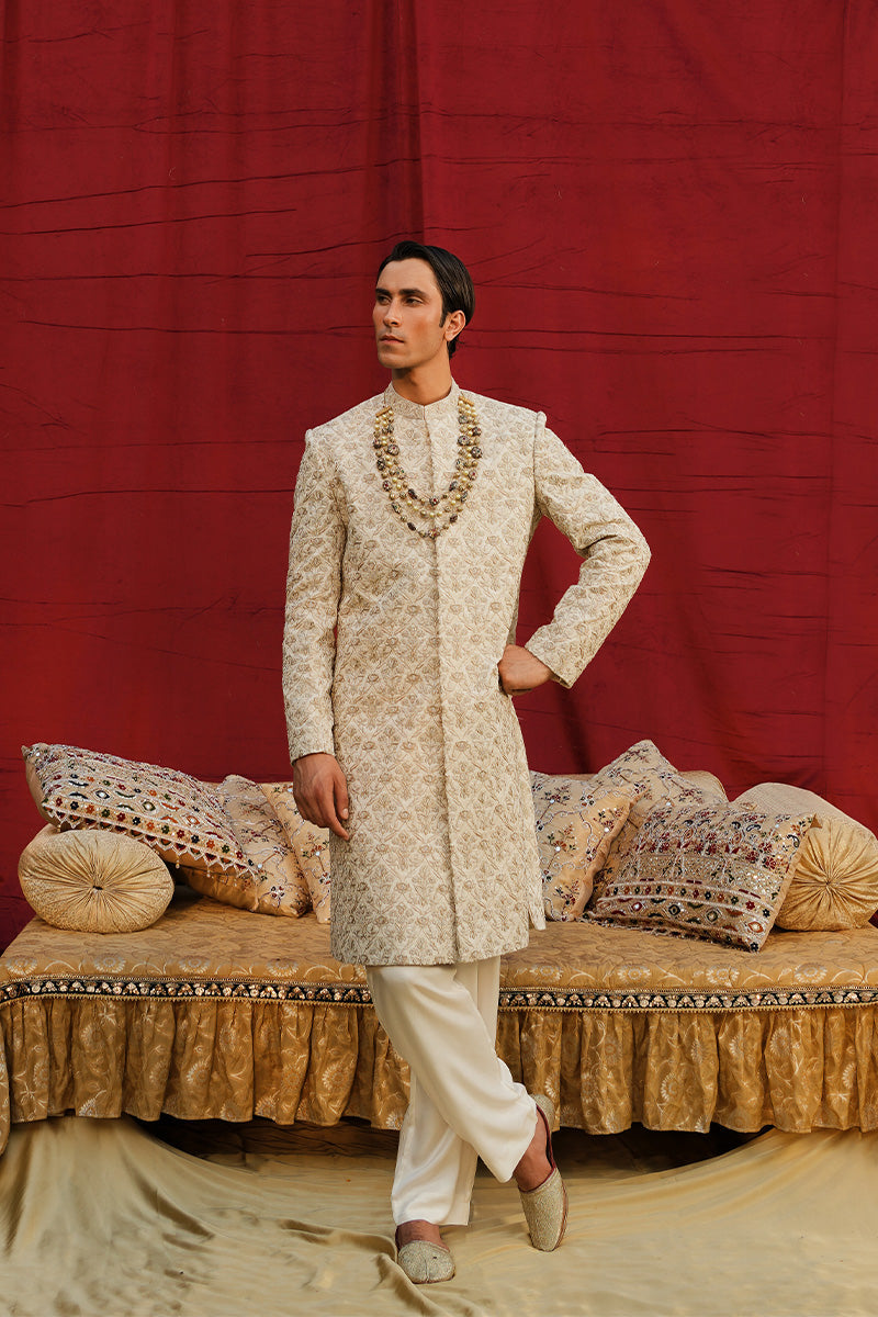 Republic By Omar Farooq | Sherwani Couture | "Musab" Sherwani -  Republic by Omar Farooq SHERWANI COUTURE - Original Designer Dress - House of Maryam