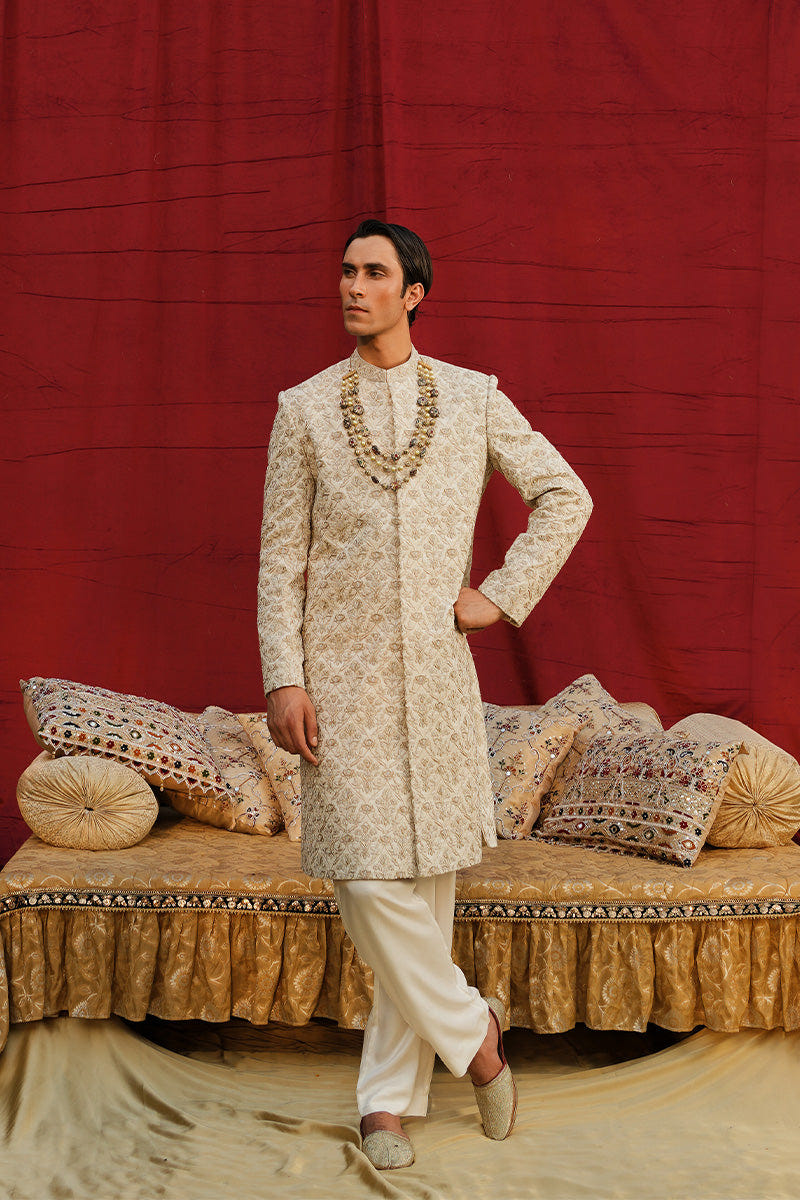 Republic By Omar Farooq | Sherwani Couture | "Musab" Sherwani -  Republic by Omar Farooq SHERWANI COUTURE - Original Designer Dress - House of Maryam
