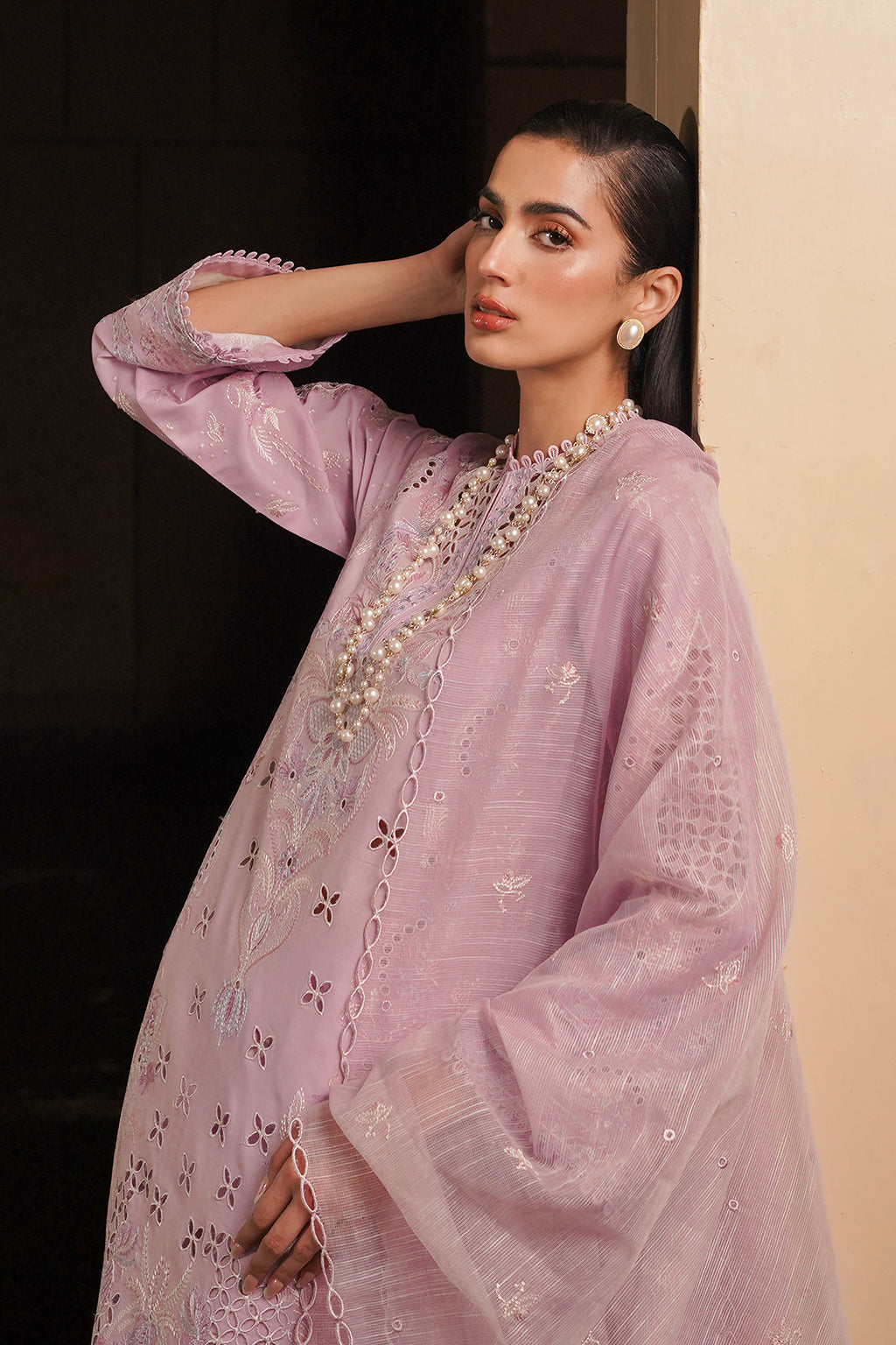 Afrozeh | Chikankari Lawn 24 | Thistle -  Afrozeh Luxury - Original Designer Dress - House of Maryam