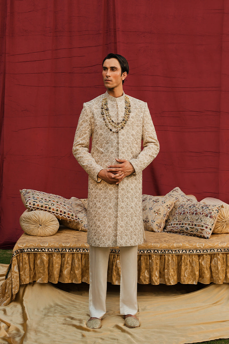 Republic By Omar Farooq | Sherwani Couture | "Musab" Sherwani -  Republic by Omar Farooq SHERWANI COUTURE - Original Designer Dress - House of Maryam