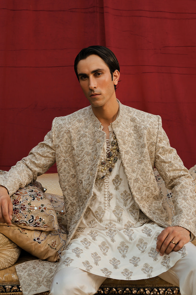 Republic By Omar Farooq | Sherwani Couture | "Musab" Sherwani -  Republic by Omar Farooq SHERWANI COUTURE - Original Designer Dress - House of Maryam