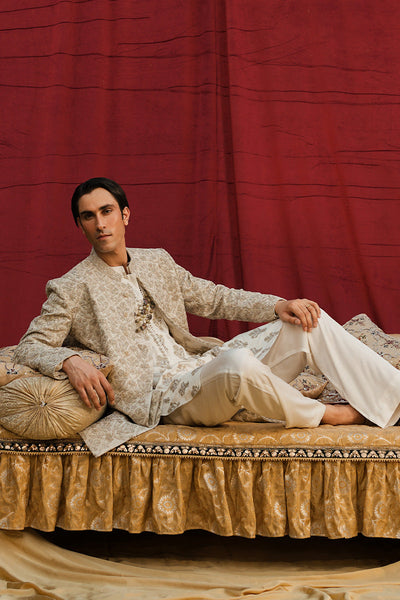 Republic By Omar Farooq | Sherwani Couture | "Musab" Sherwani -  Republic by Omar Farooq SHERWANI COUTURE - Original Designer Dress - House of Maryam