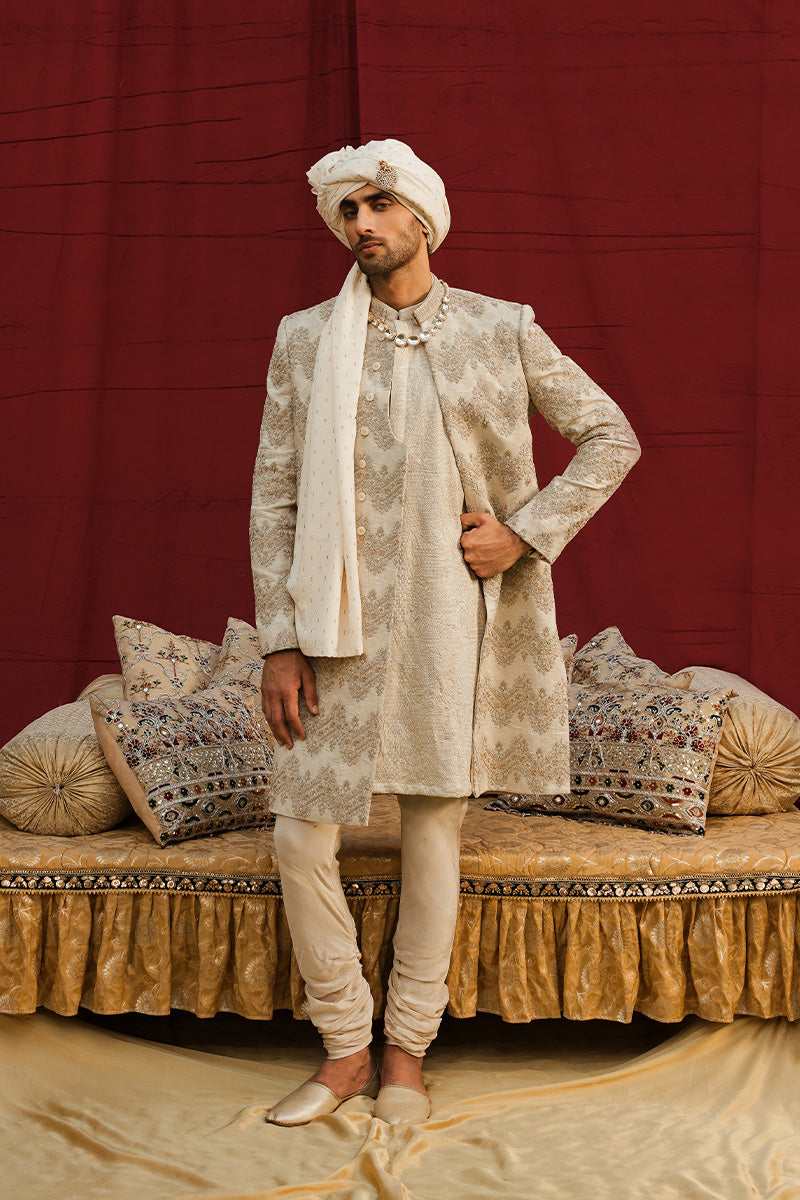 Republic By Omar Farooq | Luxury Rtw | "Maaz" Kurta Pajama -  Republic by Omar Farooq Luxury RTW - Original Designer Dress - House of Maryam