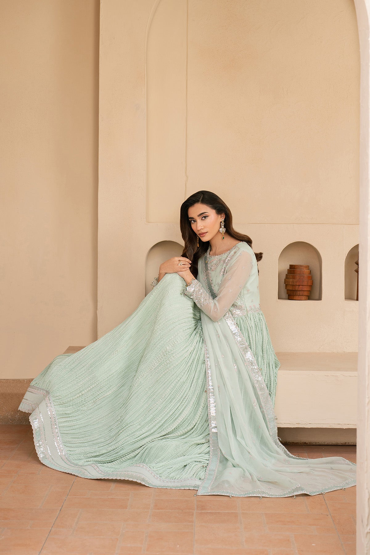 Alizeh | Ready to wear | Green Dress 3 Piece - RTW1020, image 3