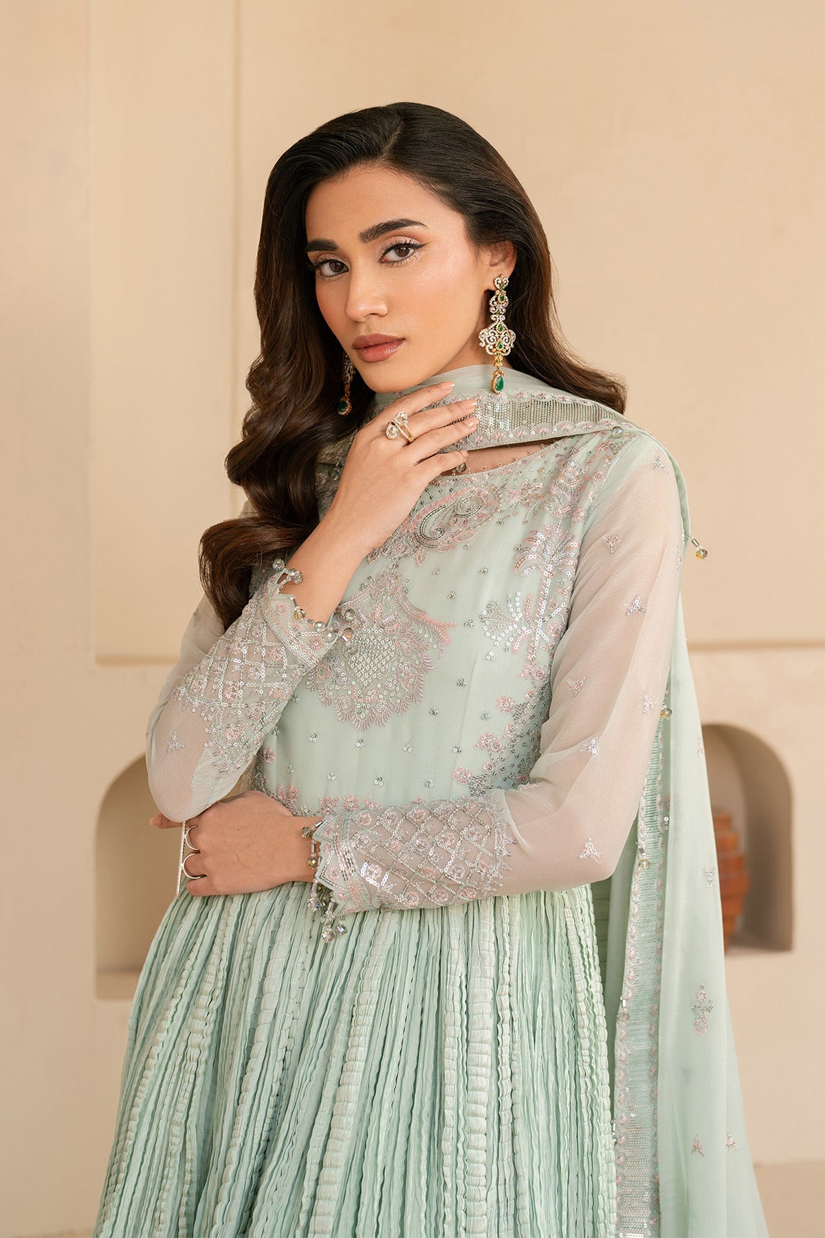 Alizeh | Ready to wear | Green Dress 3 Piece - RTW1020, image 4