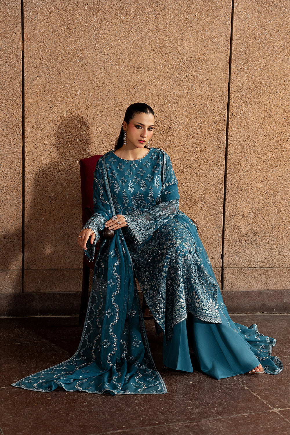 Lavish Premium | Lazawal Formals | Teal Essence, image 5