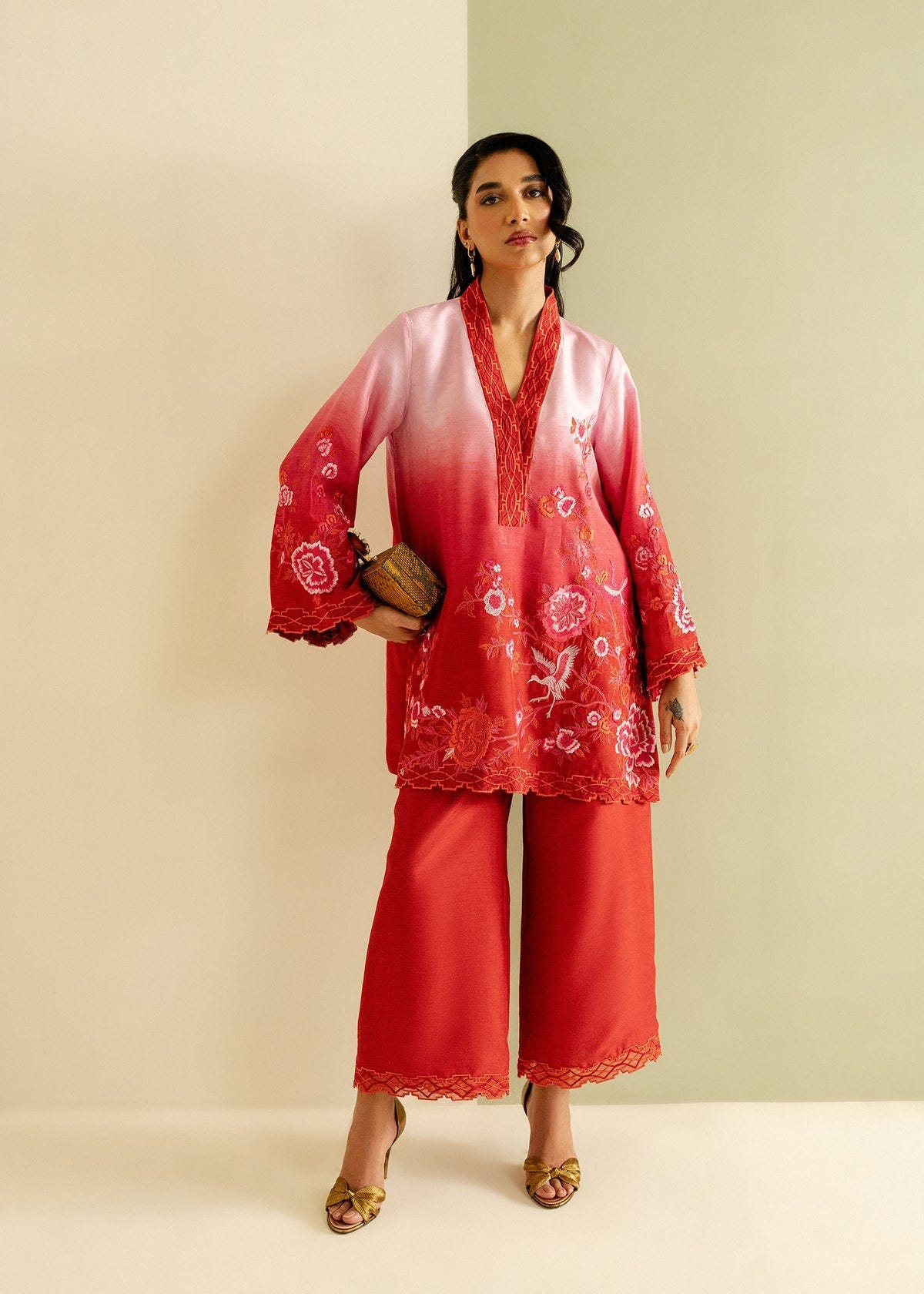 Mahgul | Ayanas Garden | Crimson Bloom -  Mahgul Ladies Clothes - Original Designer Dress - House of Maryam