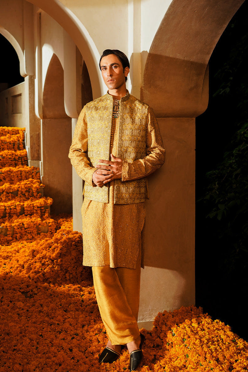 Republic By Omar Farooq | Luxury Rtw | "Zayan" Waistcoat -  Republic by Omar Farooq Luxury RTW - Original Designer Dress - House of Maryam