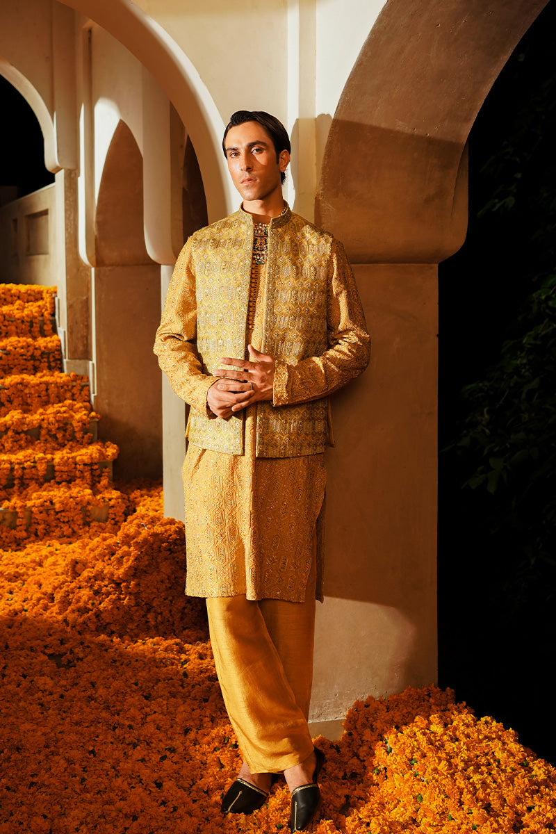 Republic By Omar Farooq | Luxury Rtw | "Zayan" Waistcoat -  Republic by Omar Farooq Luxury RTW - Original Designer Dress - House of Maryam
