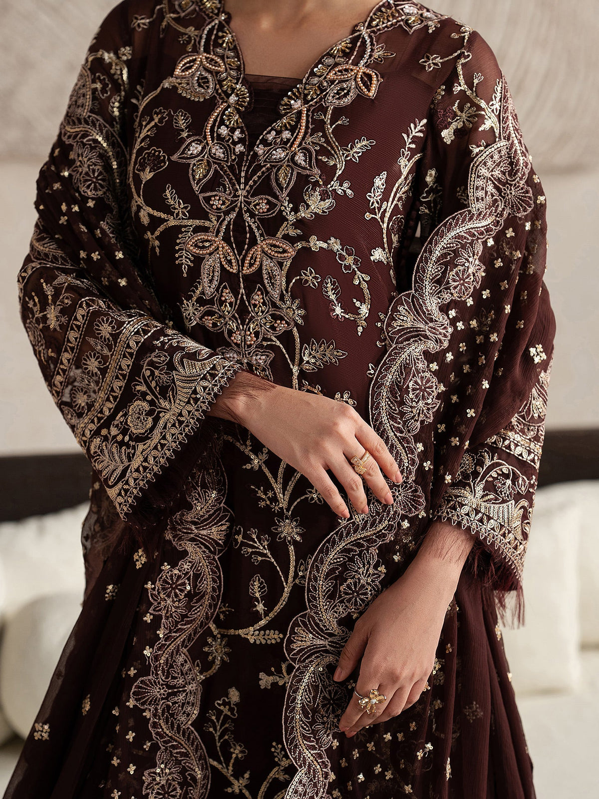 Gulaal | Inaaya Embroidered Chiffon 26 |Sofiya, image 8