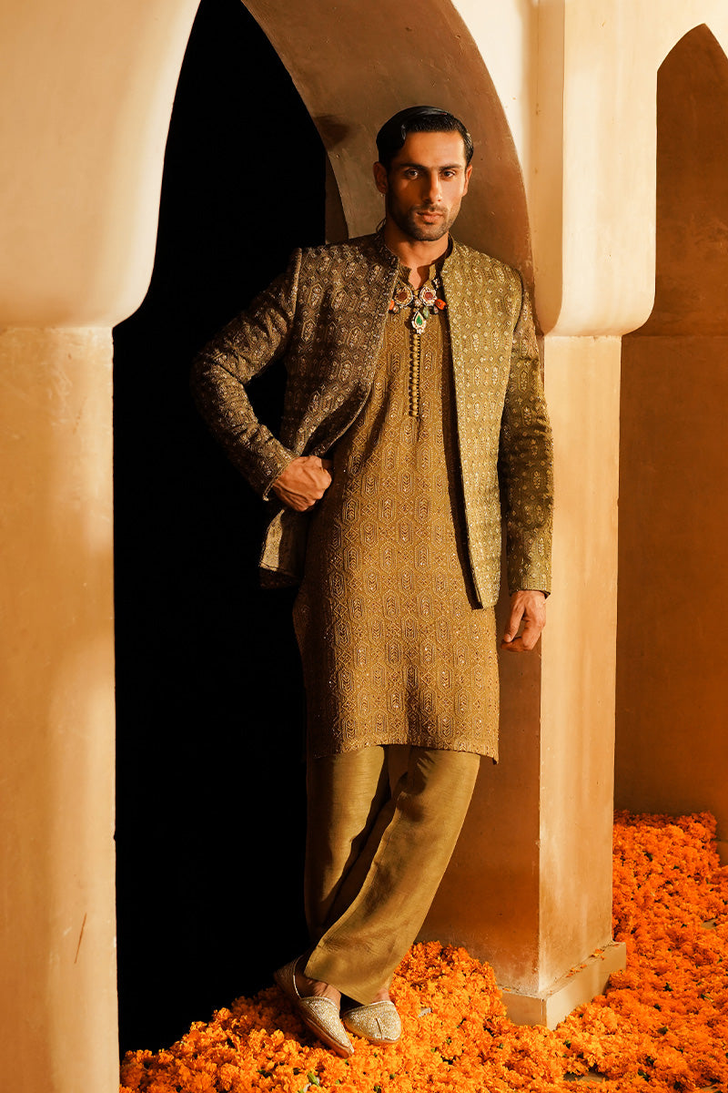 Republic By Omar Farooq | Luxury Rtw | "Yahya" Kurta Pajama -  Republic by Omar Farooq Luxury RTW - Original Designer Dress - House of Maryam