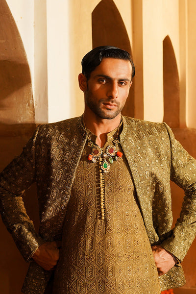 Republic By Omar Farooq | Luxury Rtw | "Yahya" Kurta Pajama -  Republic by Omar Farooq Luxury RTW - Original Designer Dress - House of Maryam
