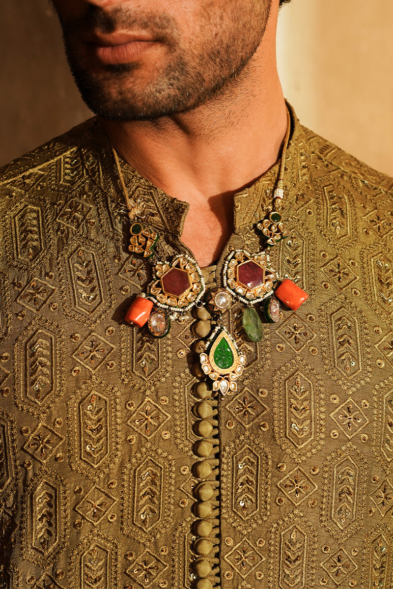 Republic By Omar Farooq | Luxury Rtw | "Yahya" Kurta Pajama -  Republic by Omar Farooq Luxury RTW - Original Designer Dress - House of Maryam