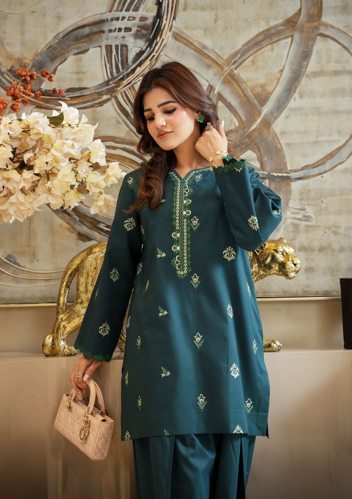 Faiza Faisal | FNF Cords Edit |DEEP TEAL CHARM, image 5