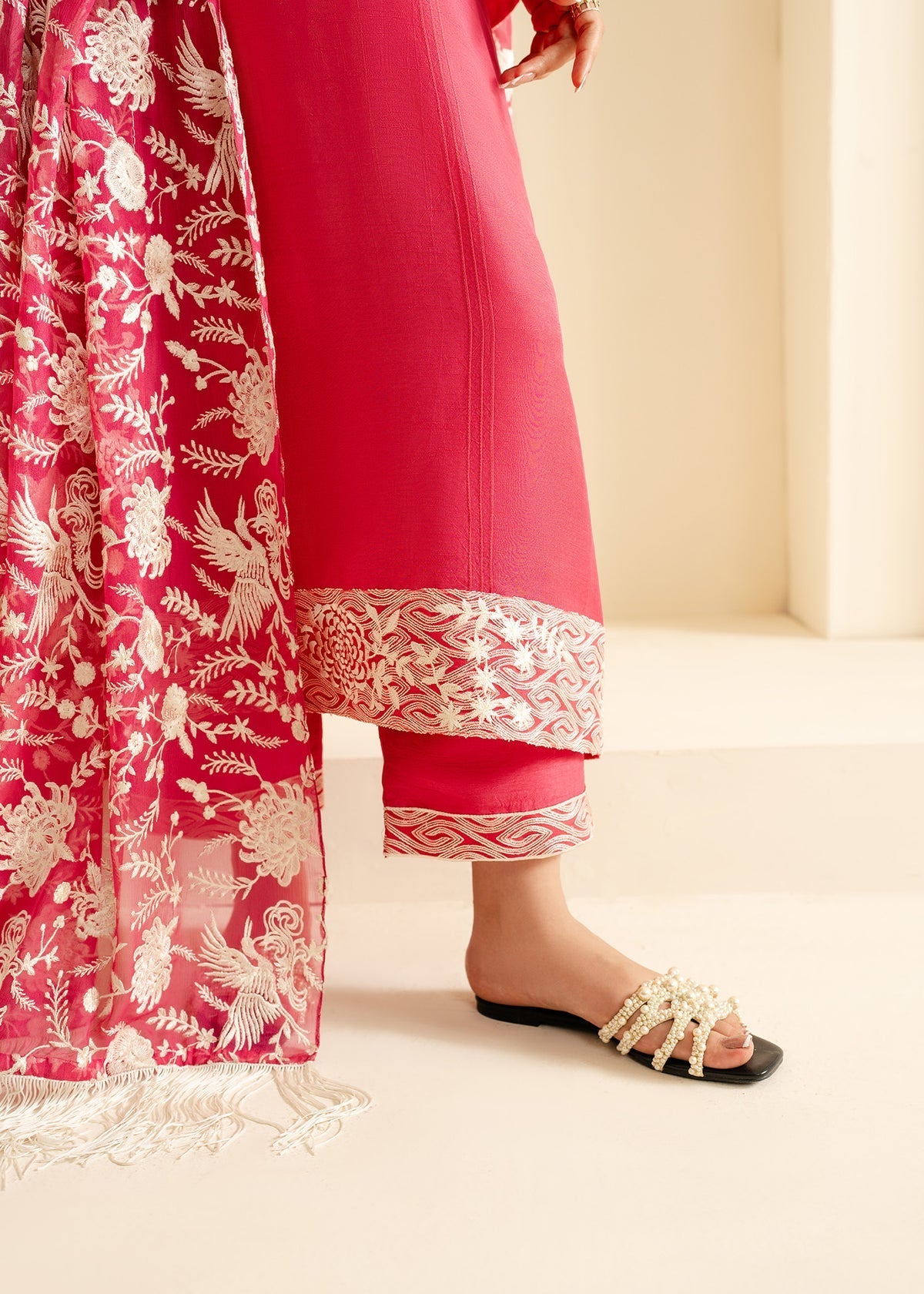 Mahgul | Nooreh Luxe | Coral Dusk -  Mahgul Ladies Clothes - Original Designer Dress - House of Maryam