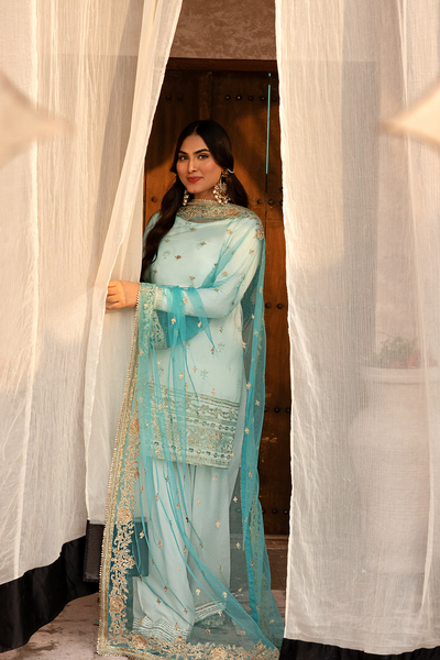 Erum Khan | Sakhiyan Formals | SUFAID PHOOL -  Erum Khan Formal - Original Designer Dress - House of Maryam