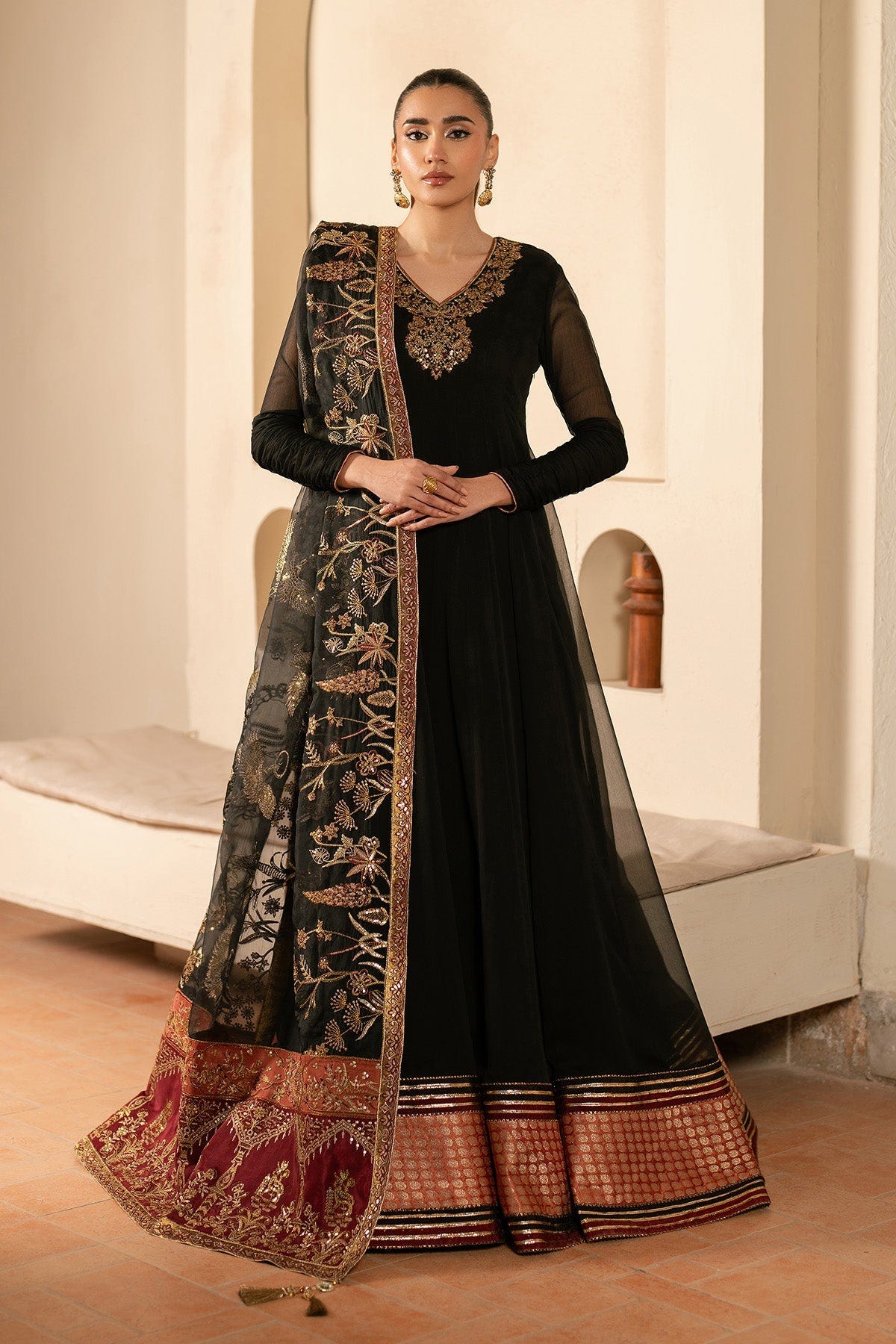Alizeh | Ready to wear | Black Dress 3 piece - RTW1025