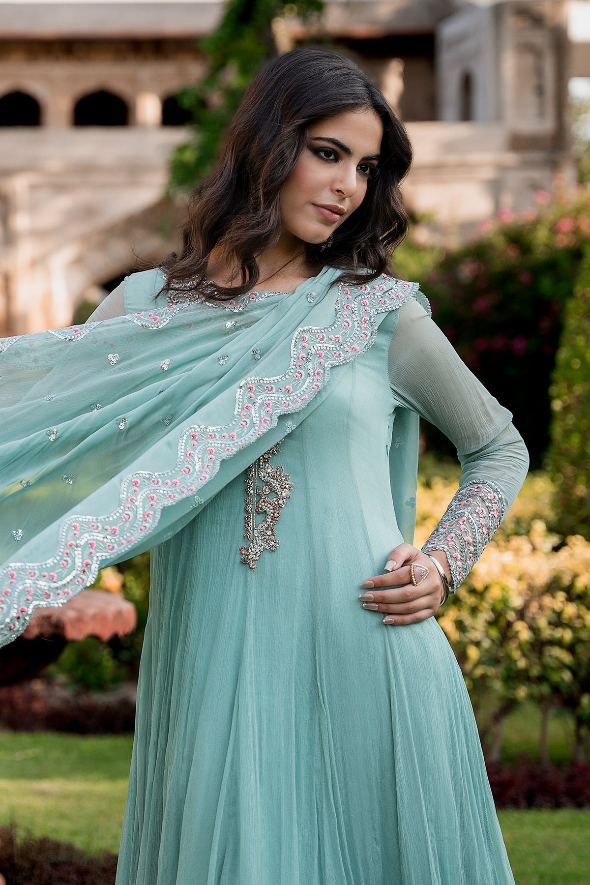 Charizma | Festive Pret | 3-PC Embroidered Chiffon CMA-6-415, image 3